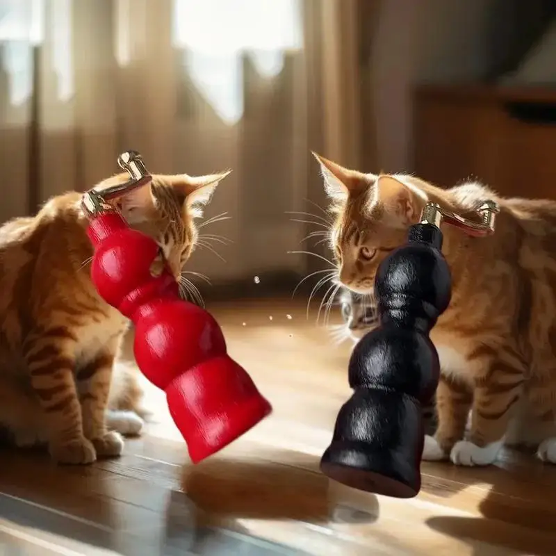 Puppenhaus-Miniaturzubehör: 2 rote und schwarze Mini-Schleifmaschinenmodelle im Maßstab 1:12