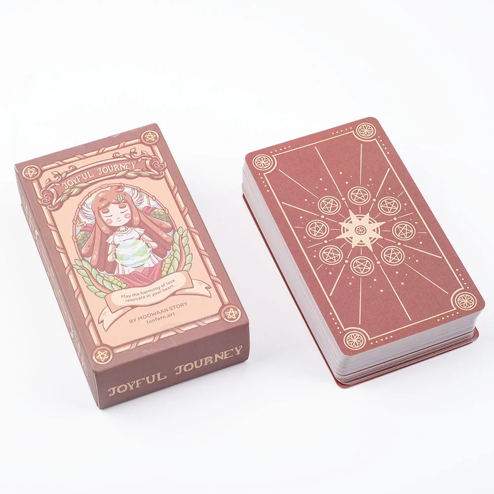 Joyful Journey Tarot Deck -78 Card Board Game with Cute Illustrations Embrace Brightness, Love, and Warmth 10.3*6CM