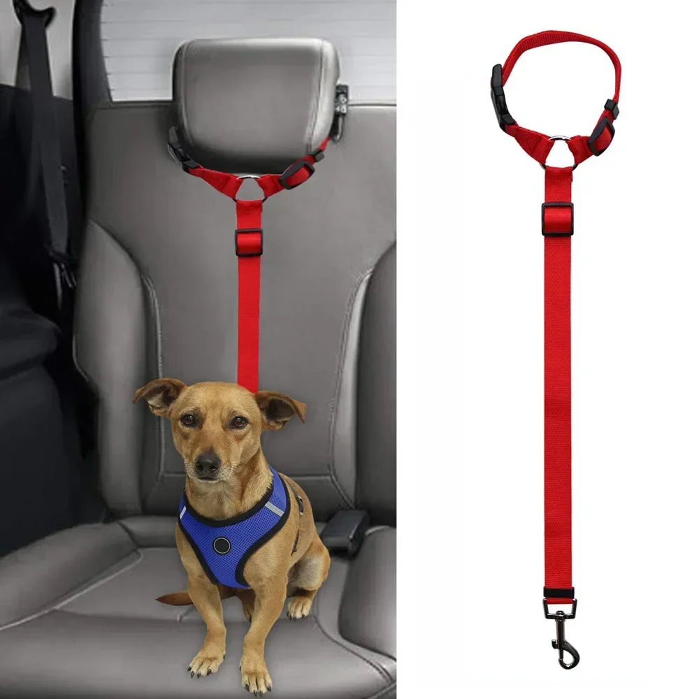 Universal Practical Dog Cat Pet Safety Adjustable Car seat Belt Harness Leash Travel Clip Strap Lead Pet Car Safety Belt