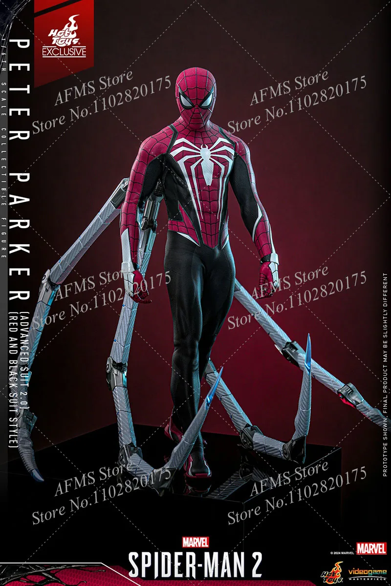 HOTTOYS HT VGM66 1/6 Scale Collectible Figure Spider-Man Peter Parker Advanced Suit 2.0 12inch Men Soldier Action Figure Model