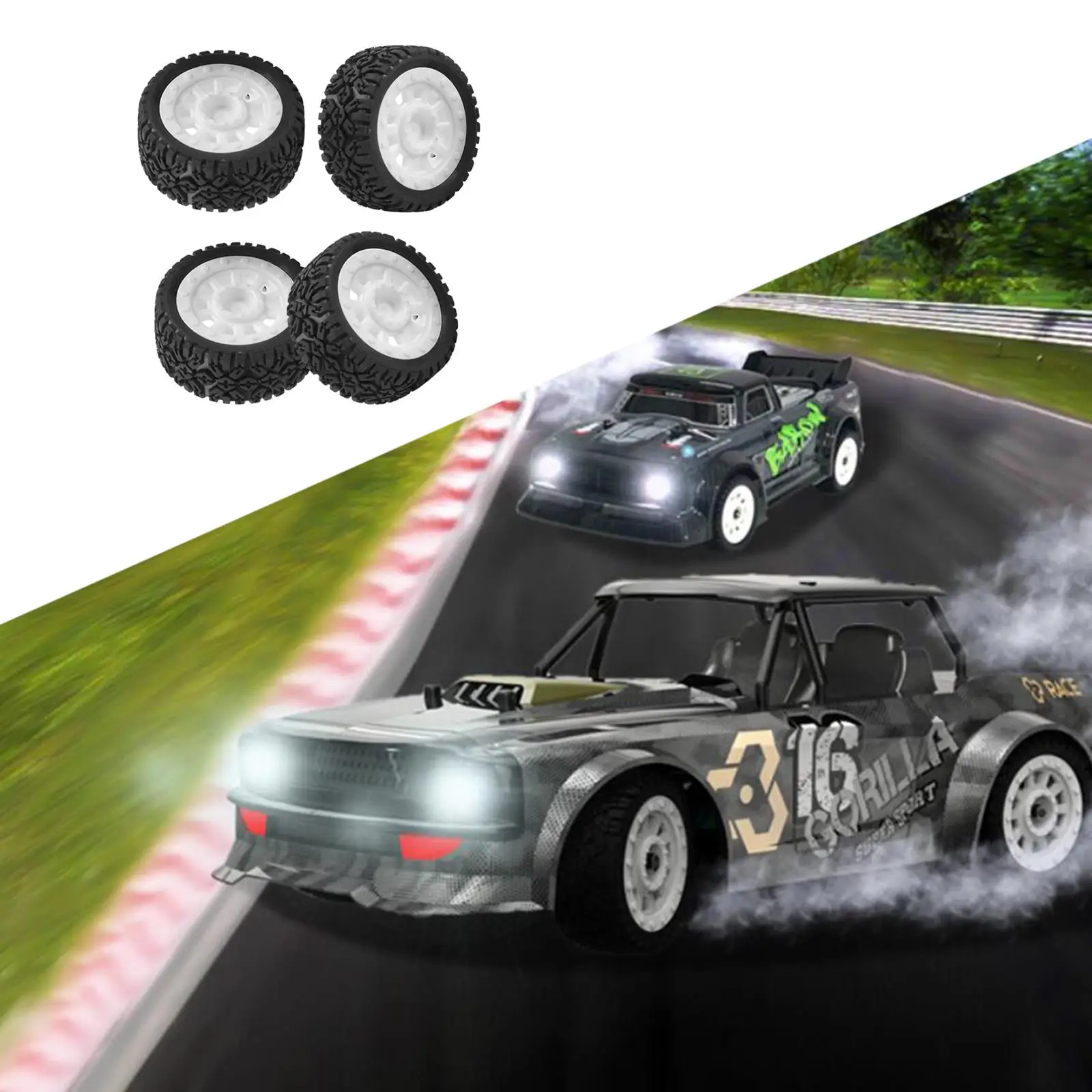Gumowe opony zamienne do samochodów RC Crawler, skala 1/16, płaskie felgi do modeli ciężarówek SG-1603 SG-1604, akcesoria do pojazdów.