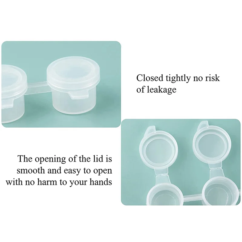 100 Pasków 60 Pojemników Puste Pojemniki na Farby Białe Kubeczki na Farby Paski Pojemniki do Przechowywania Farb Materiały Malarskie do Klasy