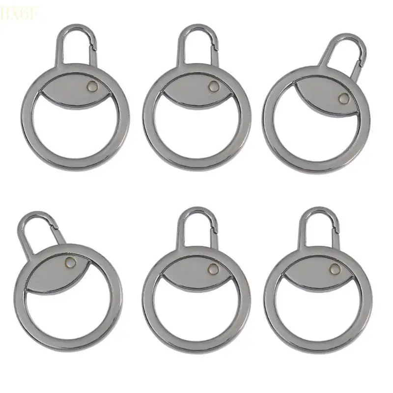 HX6F 6PCS Zippers Extensão da cabeça do Sliders Sliders Sliders Corda Pinxers