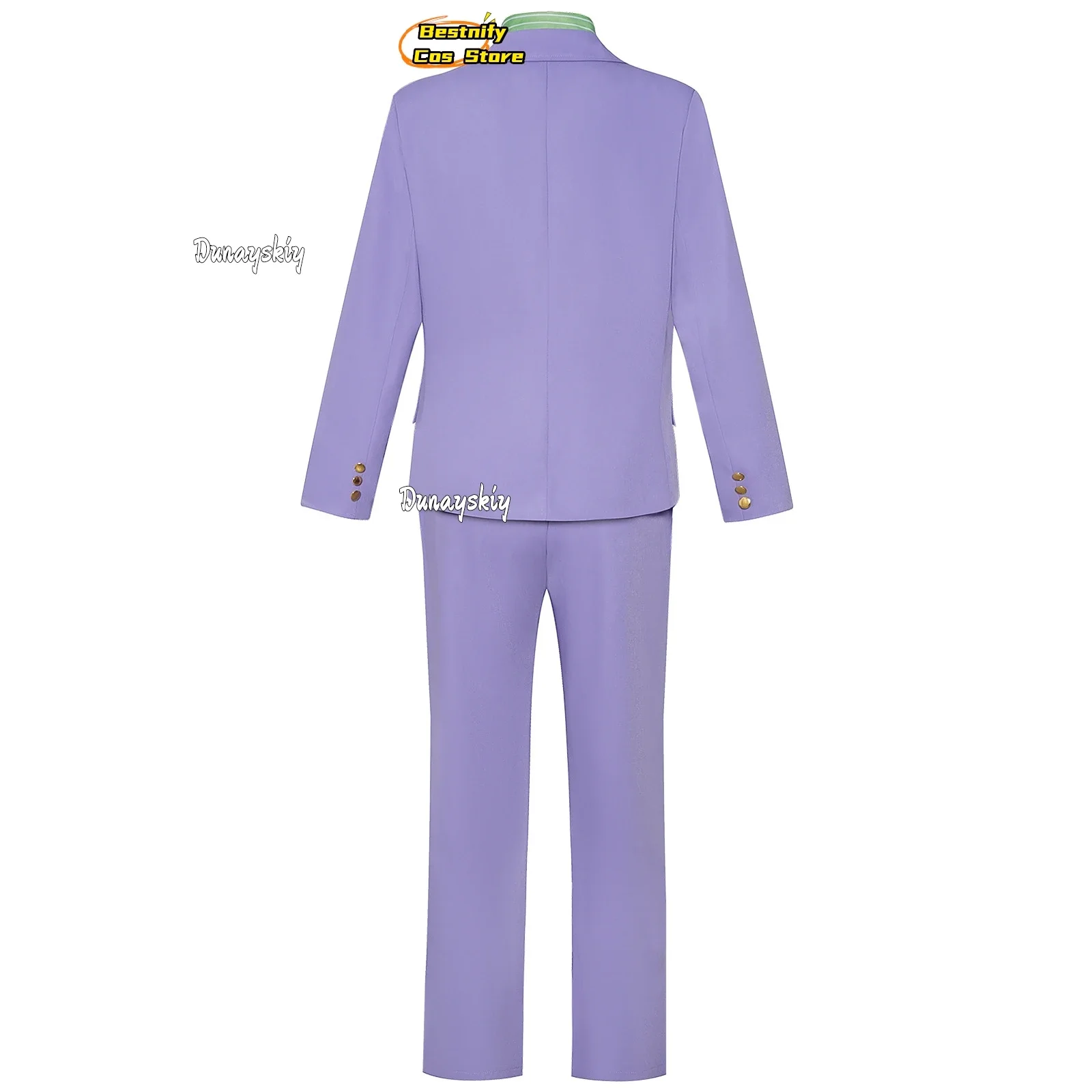 КосплейАниме Невероятные приключения ДжоДжо Кира Йошикаге Косплей Костюм Мужская униформа Костюмы Пальто Брюки Галстук Рубашка Парик Ролевая игра Наряд