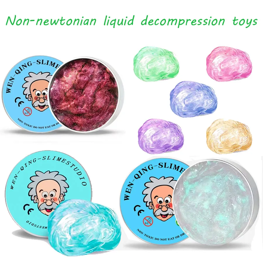 

Lab Putty Liquid Crystal Bouncy Slime Toy Set Kid Safe Mud Stress Relief Toys Color Clay Handmade DIY Handgum Playdough Reusable