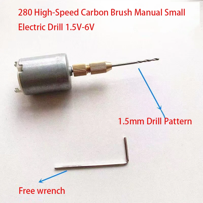 DIY Handmade Simple Small Electric Drill 130/280/385/395 Motor Small Power Punch Self-locking Drill Chuck