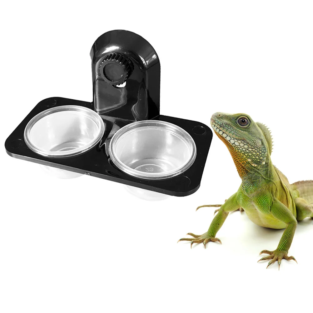 Magnetic Gecko Ledge Pet Supplies Turtle Reptile Terrariums Animal Feeder Food Glass Bowl Spider to