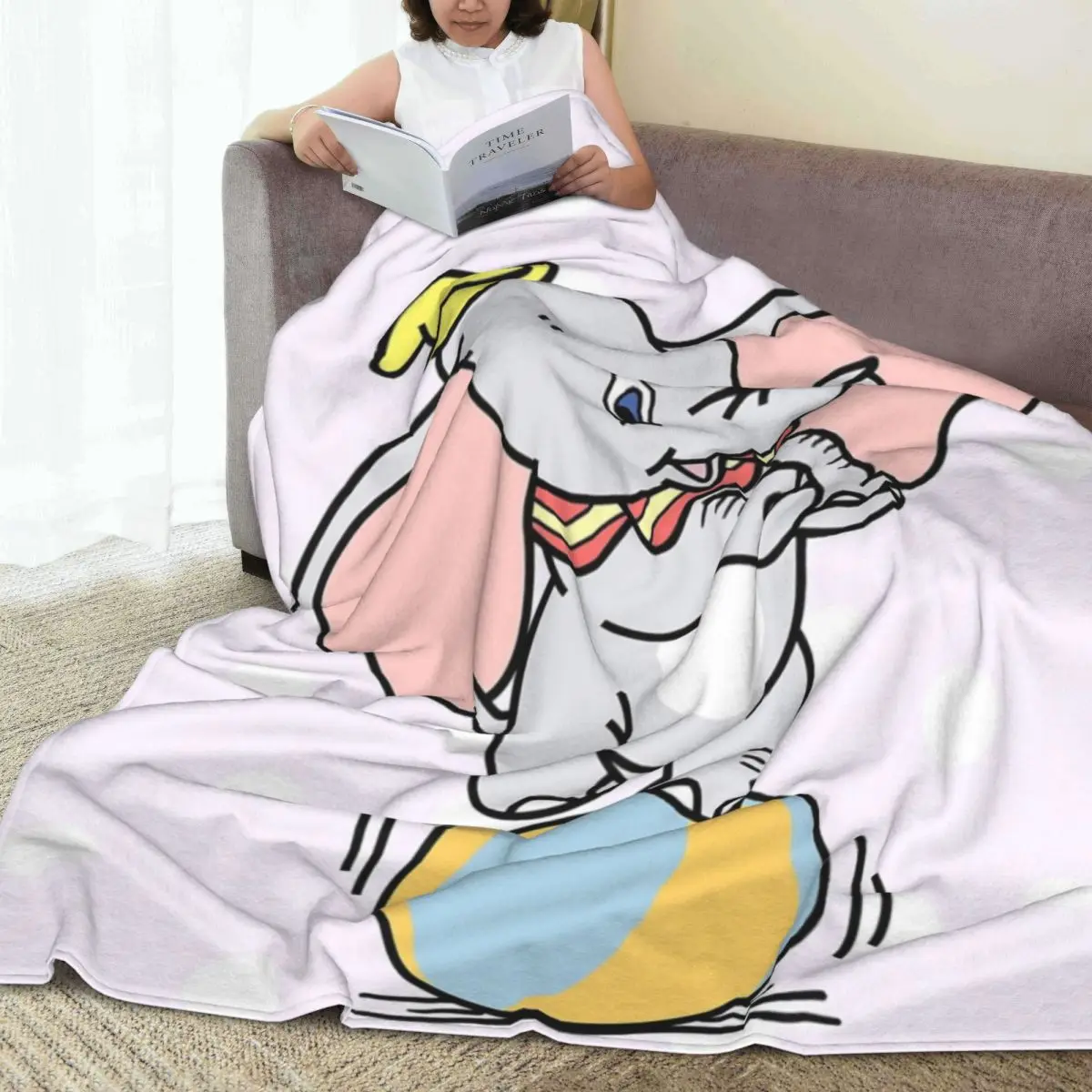 Dumbo   Warm Blanket Travel Office Plush Bedding Throws Fluffy Couch Chair Flannel Bedspread Sofa Bed Cover