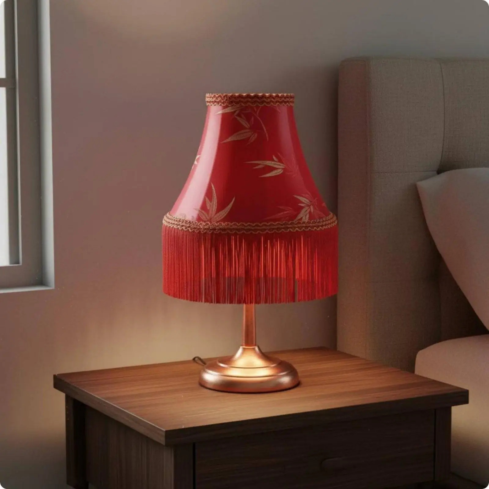 Layered Fabric Lampshade Decorative Table Lamp Shade Cover Vintage Home Lighting Shade Accessory for Living Room