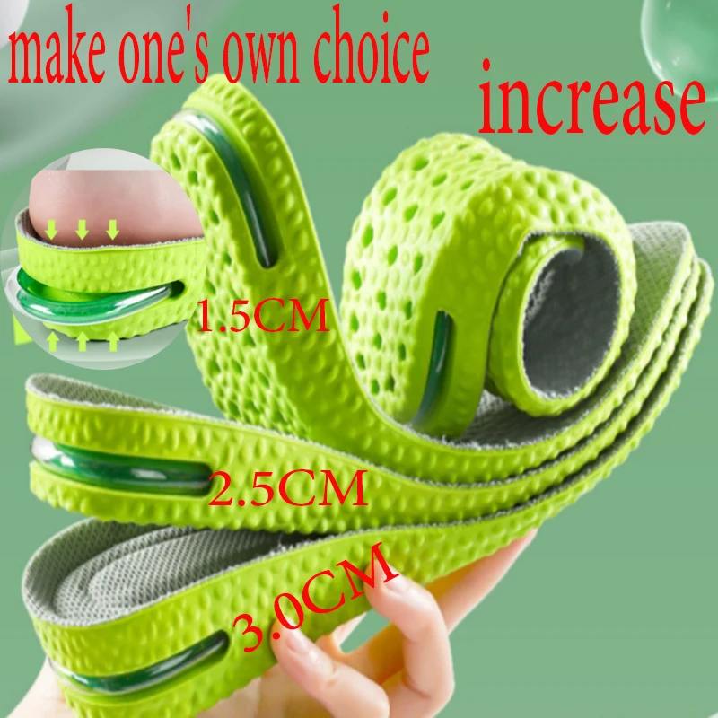 

Men's And Women's Collapsed Height Increasing Insoles, Shock-absorbing Height Increasing Pads, Non Tiring Sports, Air Cushion, F