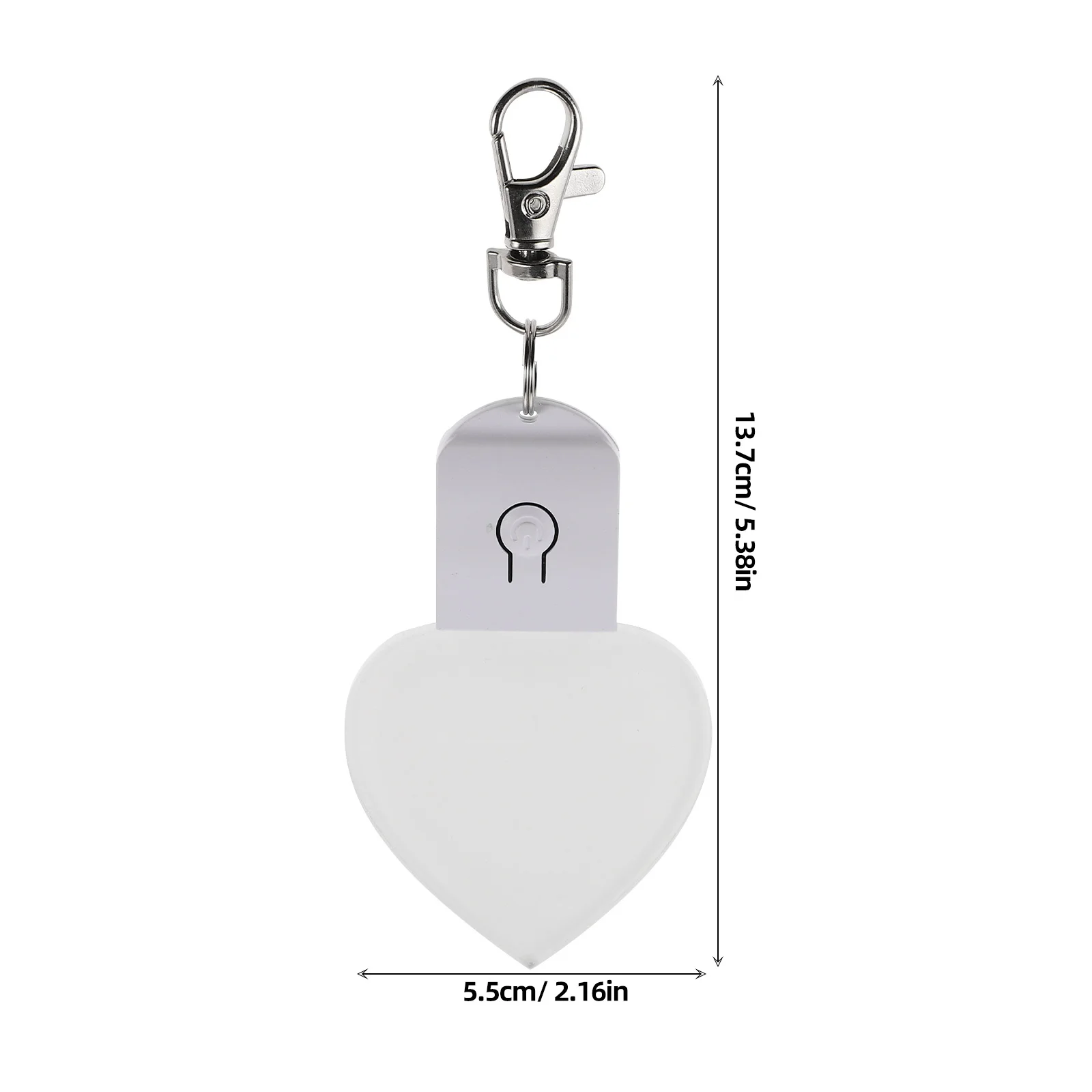 Heart Shaped Sublimation LED Acrylic Keychain Blank Colorful Glow Night Light Romantic Decor Party Ornament DIY Craft Printing
