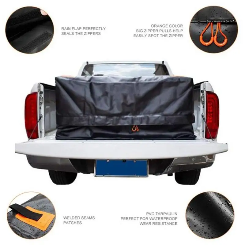 Waterproof Car Roof Cargo Carrier Pickup Truck Roof Bag Sun Protection PVC Car Storage Zip Bag Rooftop Oxford Cloth Cargo Bag