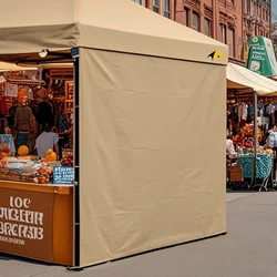 Canopy Sunwall Sidewall Gazebos Tent Waterproof for 10x10ft Pop up Straight Leg Gazebos Outdoor 1 Pcs Sidewall Only Khaki