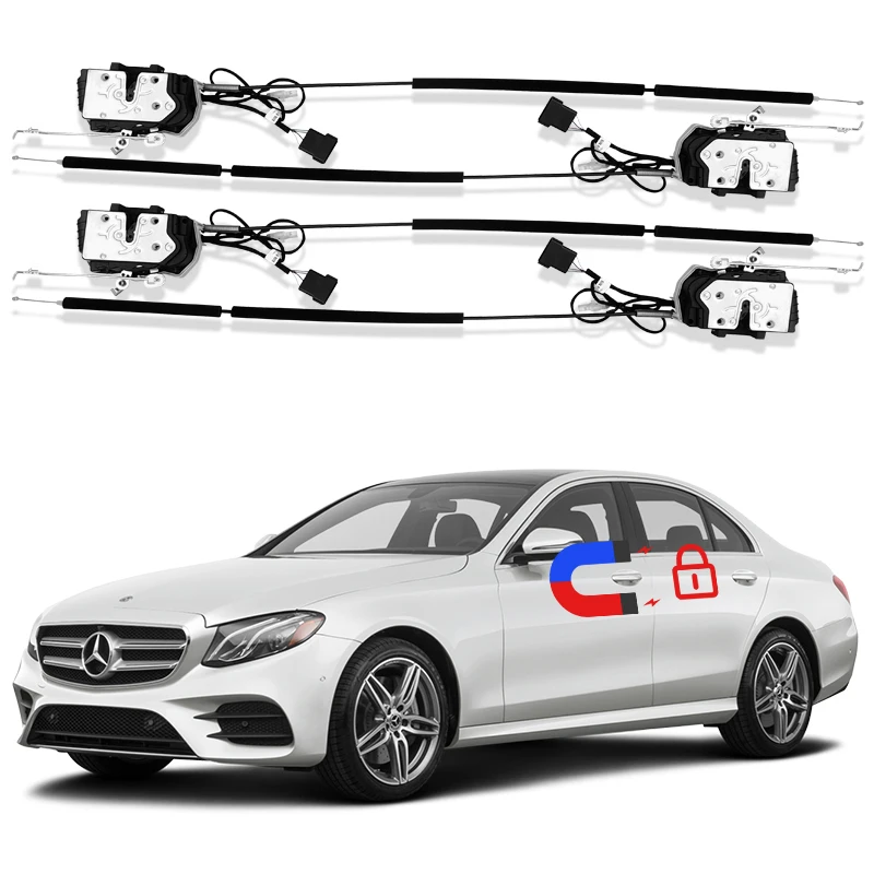 Image of Für Mercedes Benz E-Klasse W213 2016+ Soft-Close Original mechanisches Türschloss, modifiziertes elektrisches Saugschloss, elektrische Türzuziehhilfe