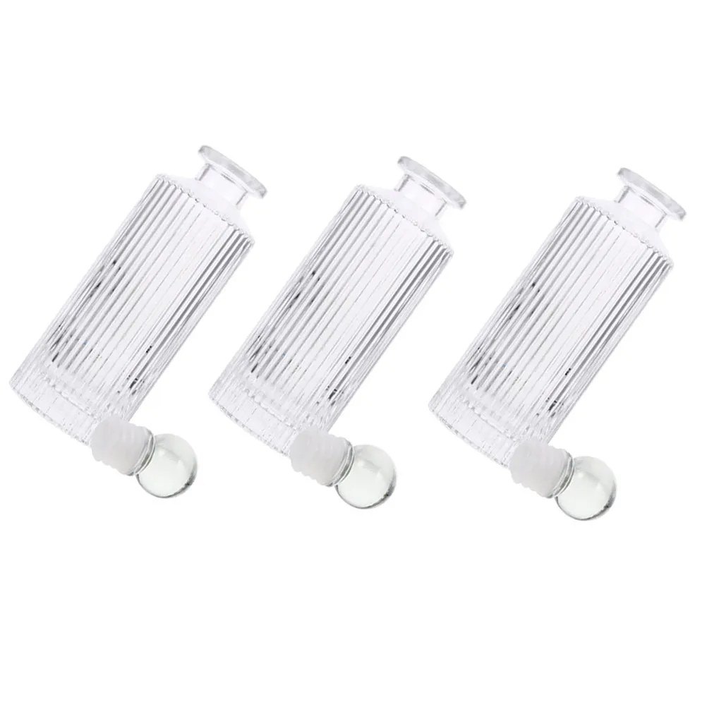 3Pcs Fragrance Diffuser Bottle Beautiful Shaped Glass Aroma Bottle for Essential Oil Perfume Reed Diffuser Home Office Decor