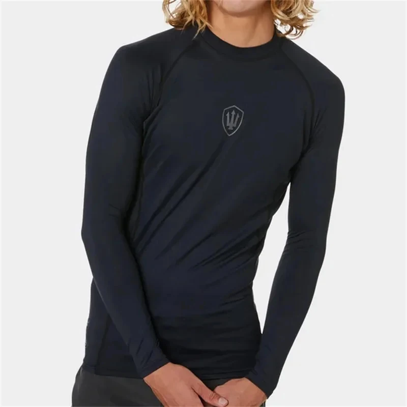 

Basic Skins Rash Men's Long Sleeve Wetsuit Beach Swimsuit Snorkeling Split Tights Surf Guard Top Clothes Quick Dry Guards Suit