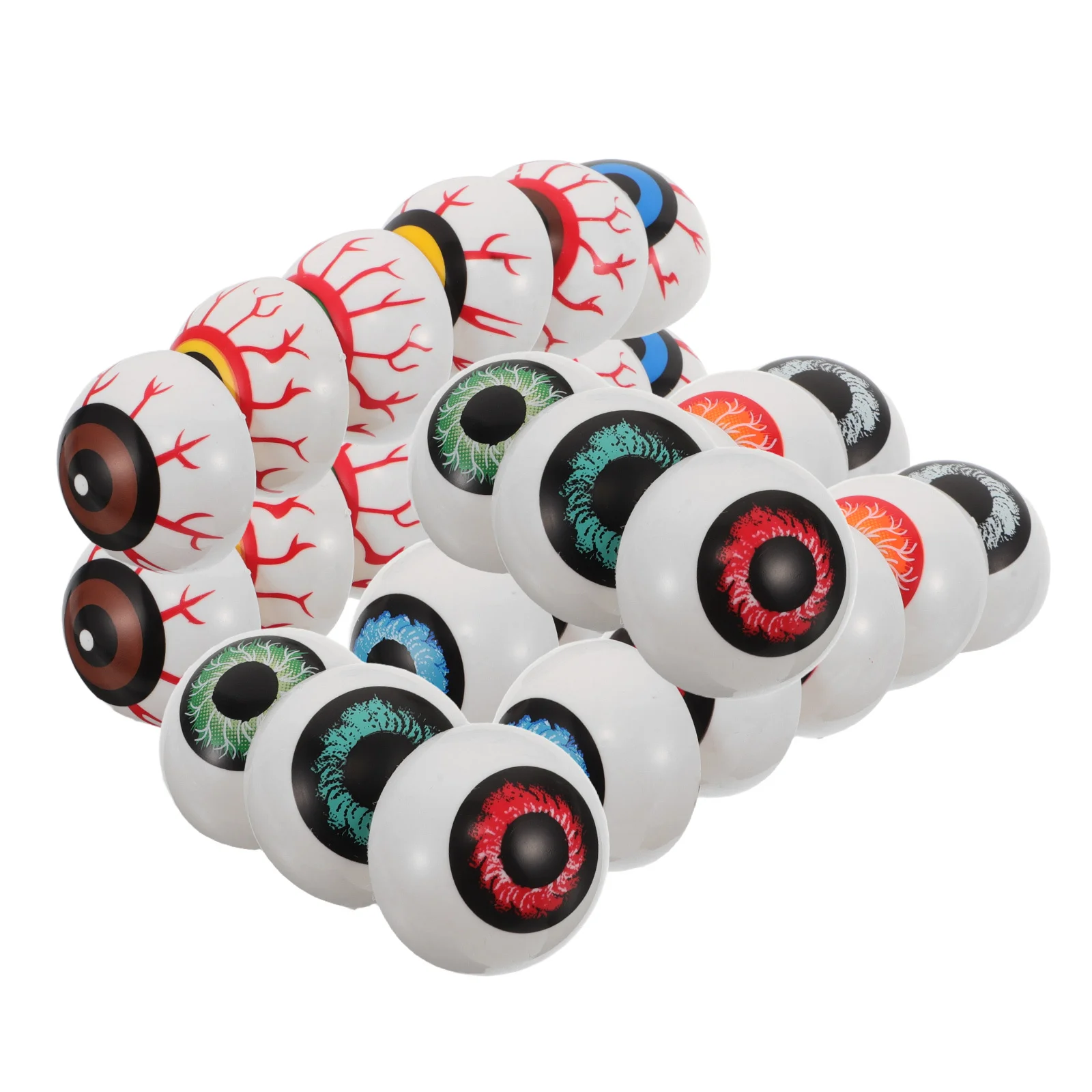 

28pcs Halloween 1.5 Inch Realistic Half Round Spooky Eye Balls For Diy Horror Crafts Decorations Scary Making Supplies Prop