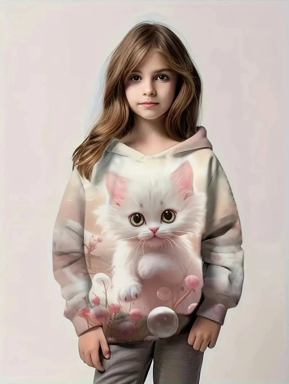 Camiseta para niños, ropa para niñas, estampado 3D de animales, Top para niños, camiseta informal de verano para niños, camiseta de moda con cuello redondo, ropa para Chica adolescente