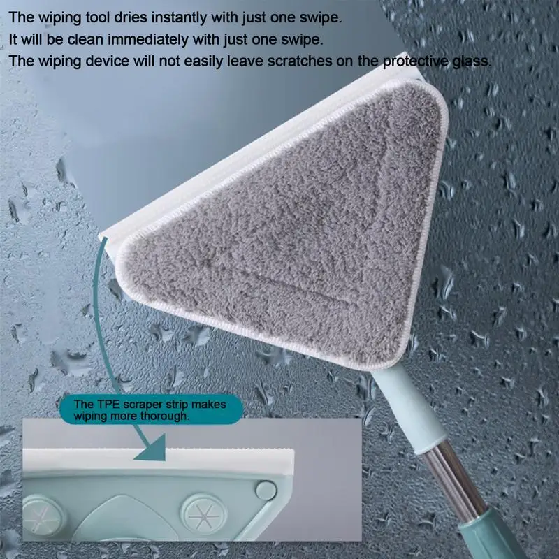 Triangular Deep Cleaning Wall Mop Triangle Window Floor Mops With 360 Degree Rotation Mops With Larger Mopping Area For Ceramics