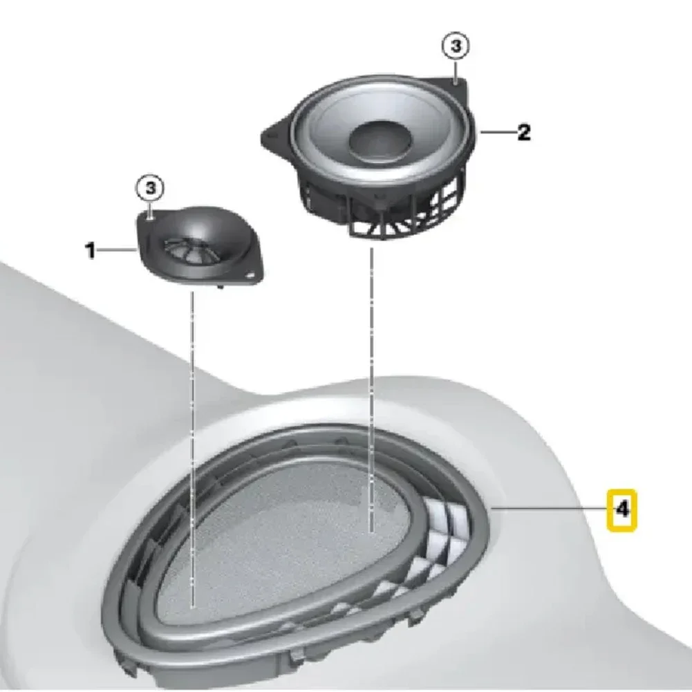 Dash Board Parts Speaker Vent Auto Parts Replacement Wear-resistant 1 Pc 64229262803 For BMW For Mini F55 F56 F57