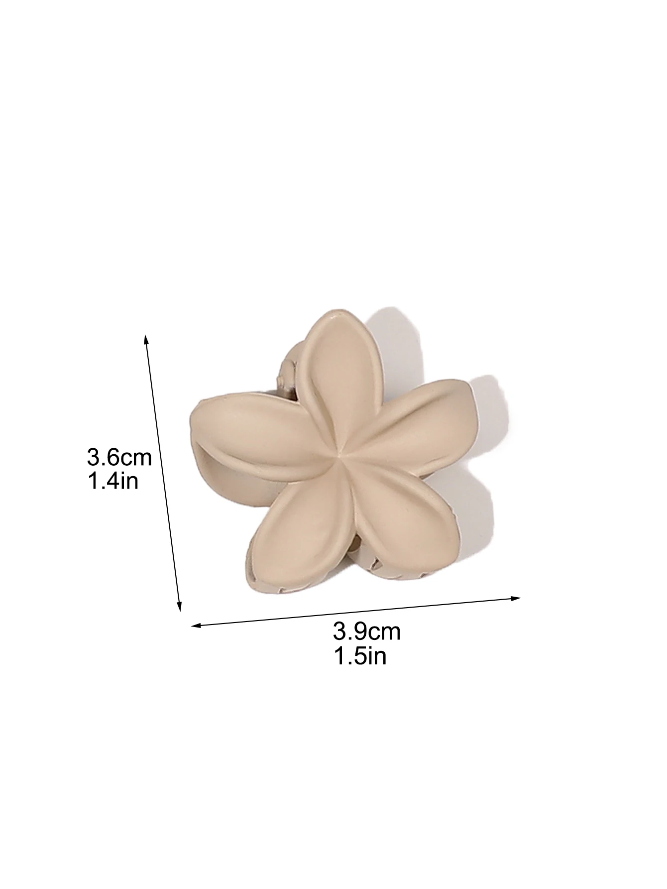 5 Pcs Small Neutral Colors Flower Hair Claw Clips for Women Girls, Matte Claw Flower Shaped for Thin Hair. image 5