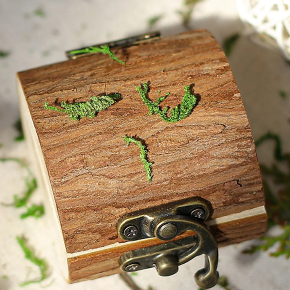 Wooden Ring Box Light Brown Durable Simple Lockable Wedding Ring Storage Box Jewelry Organizer Case Jewelry Holder