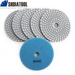 SHDIATOOL-disco de lijado de piedra, almohadillas de pulido flexibles de diamante, azulejo de cerámica, Unión blanca, No se decolora, 6 piezas, 4 