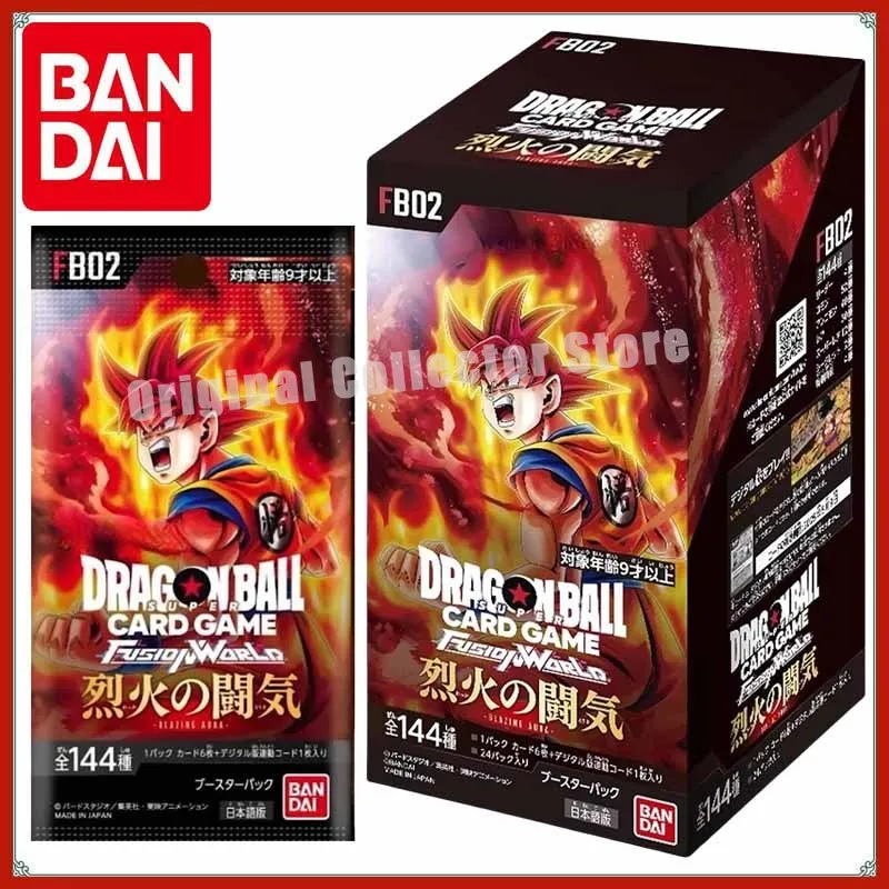 

Оригинальные карты Bandai Dragon Ball TCG, коллекционная игра, японский DRAGON BALL, дополнительный пакет FB02, пожарная игра Qi 2nd Bullet