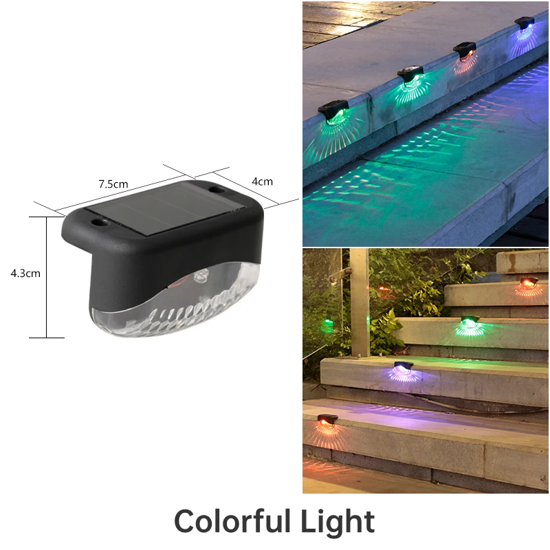 LED Solar Stair Light Waterproof Outdoor Garden Passage Courtyard Guardrail Step Light Landscape Lamp Garden Accessories