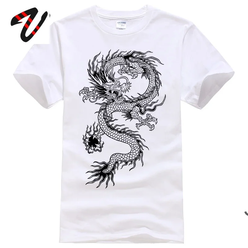 Classic Chinese Dragon Kongfu Adult Tops T Shirt High Quality Autumn Winter Fashion Brand New T-Shirt Mens Cotton Sweatshirt