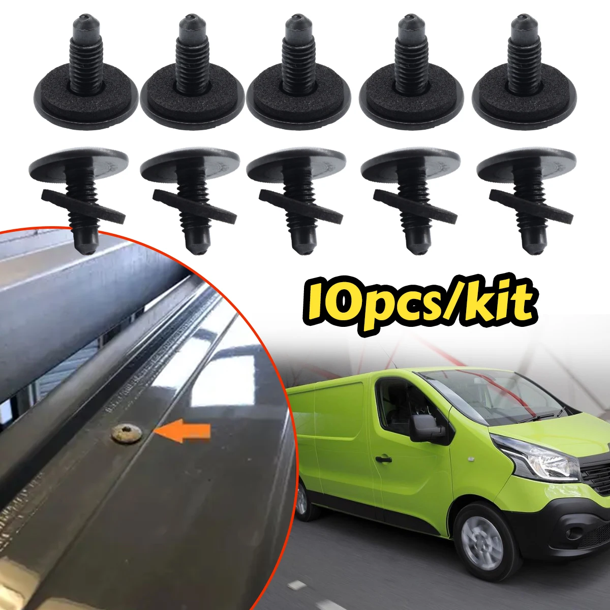 

10PC M6 Roof Rack Holes Panel Blanking Screws Bolts Sealed for Renault Trafic Trucks Trafic Spare Parts Repair Kit Replacement