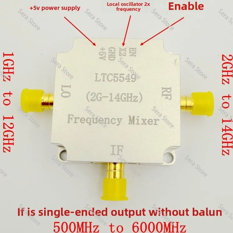 LTC5549 mixer, wideband 2GHz-14GHz T/R inverter built-in local oscillator amplifier, up and down mixing