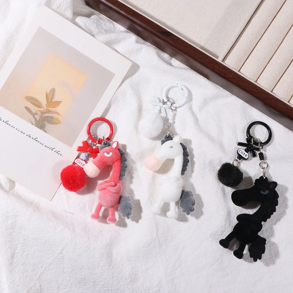 

Cute Elegant Year of the Horse Keychain Adorable Chinese New Year Zodiac Pendant Mascot Animal Pony Bag Charm Gift