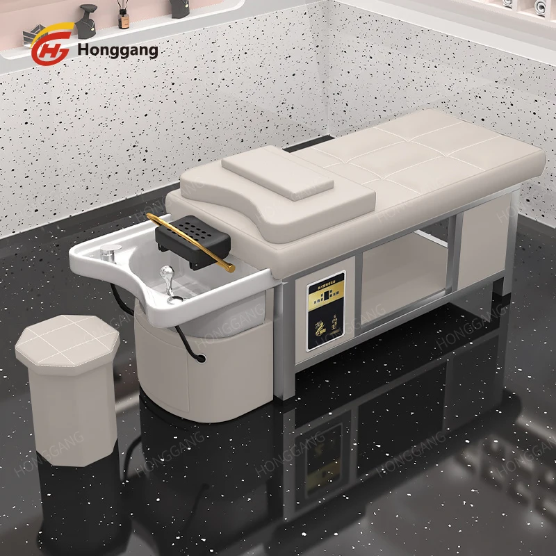 Profession Hair Salon Furniture Head Spa Wash Station Massage Chair With Steam SPA Head Water Therapy Thai Massage Shampoo Bed