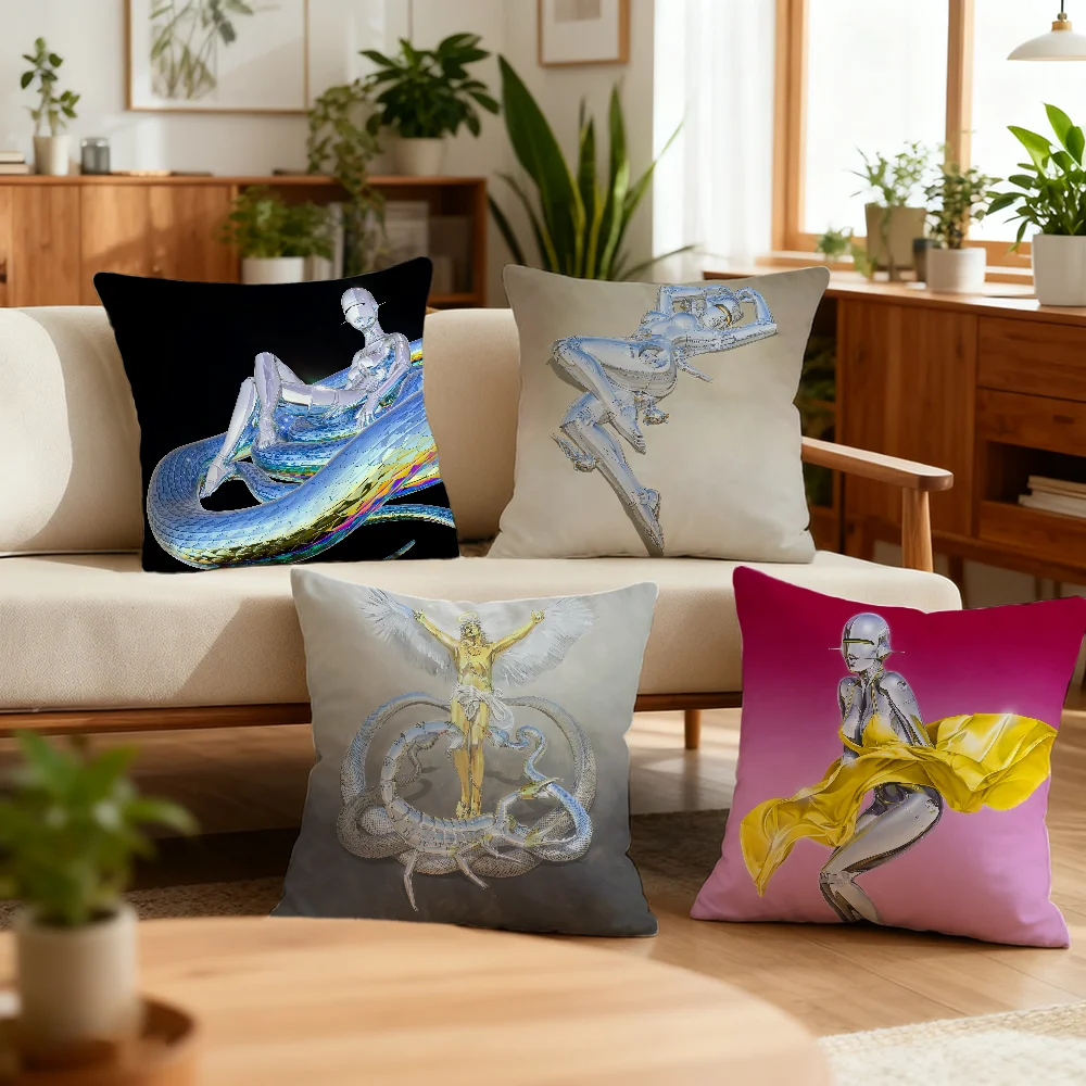 S-Sorayamas Art H-Hajime Cool cushion cover Decoration Room Car Home Office Coffee Pillow Sofa Printing Nordic Simplicity Hit