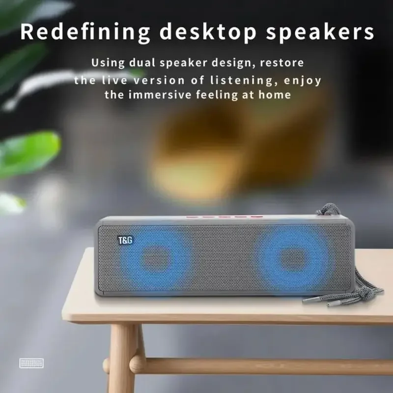 Tg271-ポータブルBluetoothスピーカー,ワイヤレススピーカー,防水,屋外,ベースコラム,サウンドボックス,USB, TFカード,FM, 2400mAh