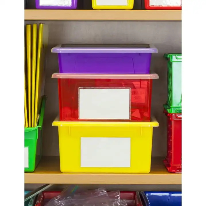 

Storex Plastic Deep Storage Tray, Nesting Letter-Size Paper Sorter, Teal, 5-Pack