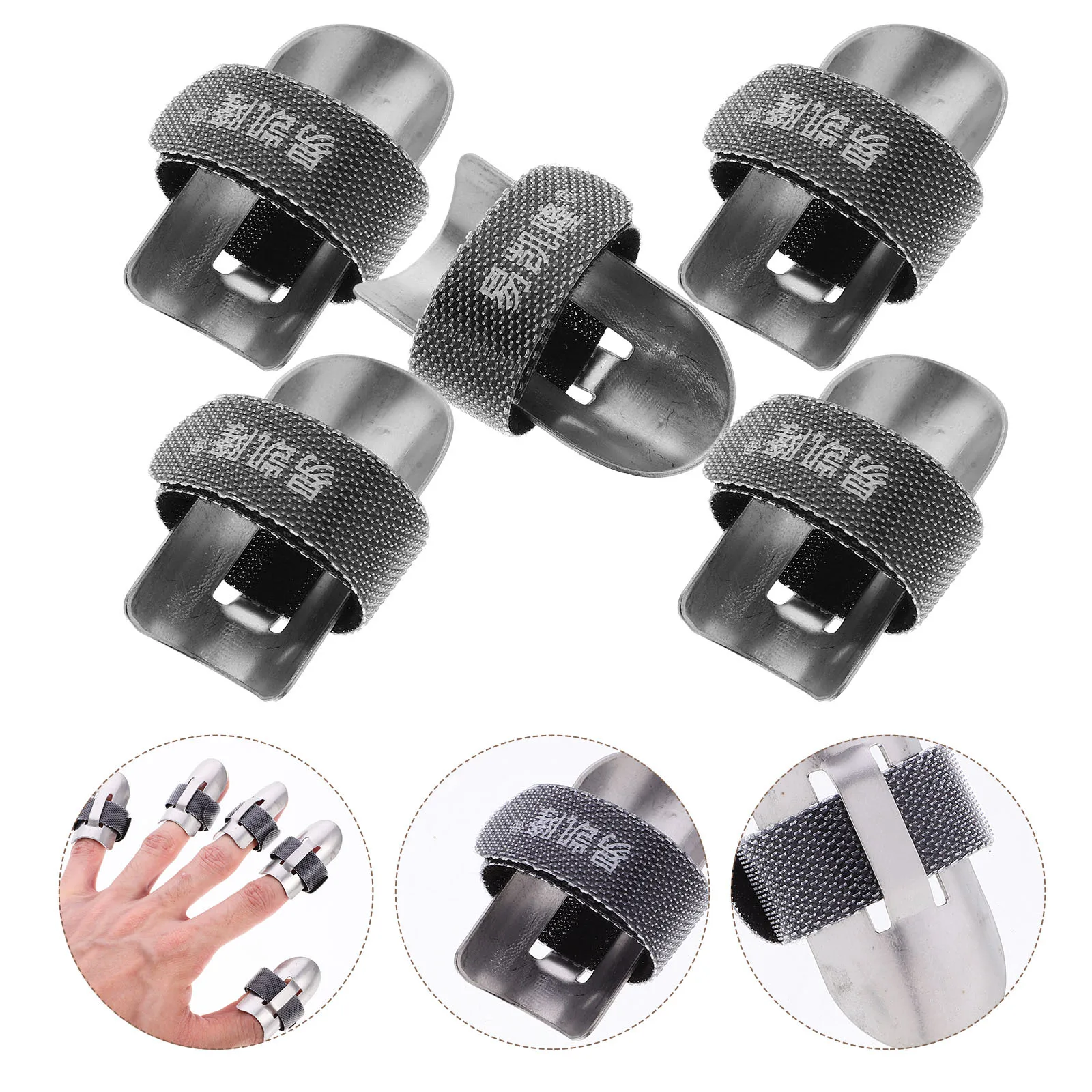 

5Pcs Stainless Steel Finger Guard Protector Covers Kitchen Cutting Sewing Safety Finger Protectors Chopping Dicing Grater Guard