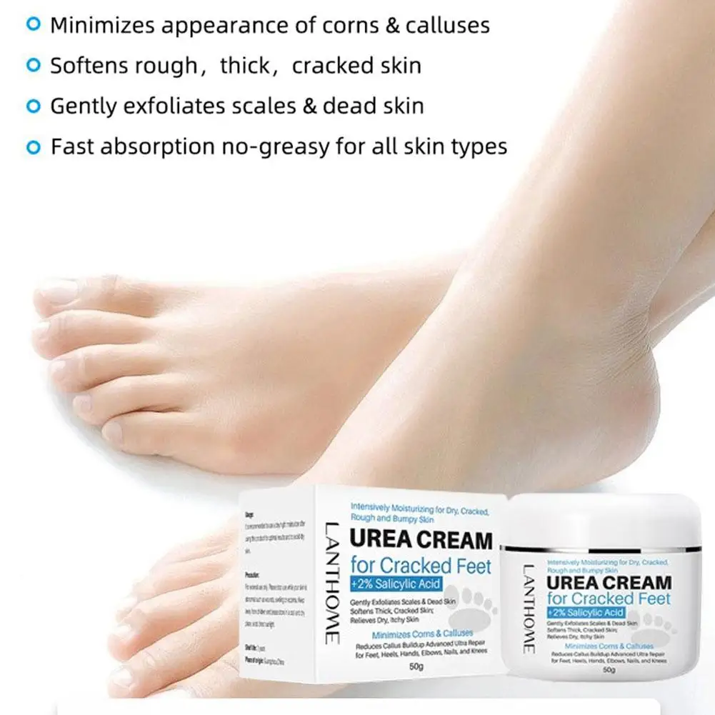 

50g Foot Urea Cream Foot Peeling Spray Scrub Exfoliating Cream Skin Heel Hand Repair Feet Care Removal Cracked Cream Dead E3p3