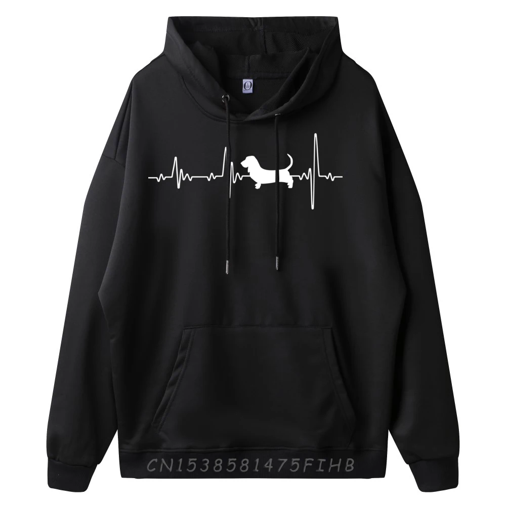 Basset Hound Love Heartbeats Basset Hound Lover Gifts Blank Hoodies 100℅ Polyester Fiber Custom Hoodies Lovers Day