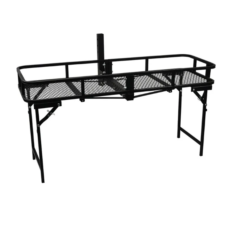 Fast Descent Transport, Metal Trailer Basket Universal Folding Luggage Cargo Rack Car Tailgate Rack Small Bracket