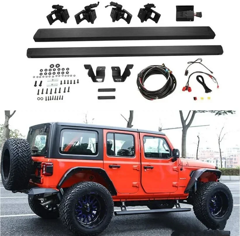 For  Jeep Wrangler JK JL 2/4 door 2007-2023 Electric Motor Pedal Running Board Side Step Bar Nerf