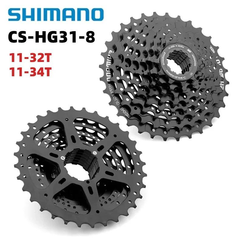 Shimano 8 Speed Cassette CS-HG31-8 Flywheel Cassette Sprocket CS-HG31 8s 8v 11-32T 11-34T Mountain Bike MTB Chains 32T 34T