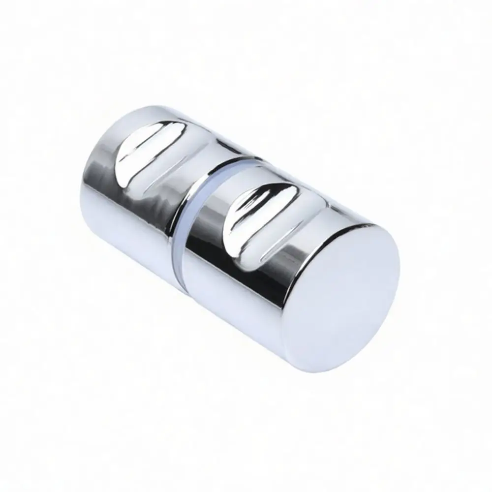 Solid Aluminum Shower Door Handle Single Hole Round Knobs Bathroom Glass Cabinet Pull Hardware Modern Replacement Parts