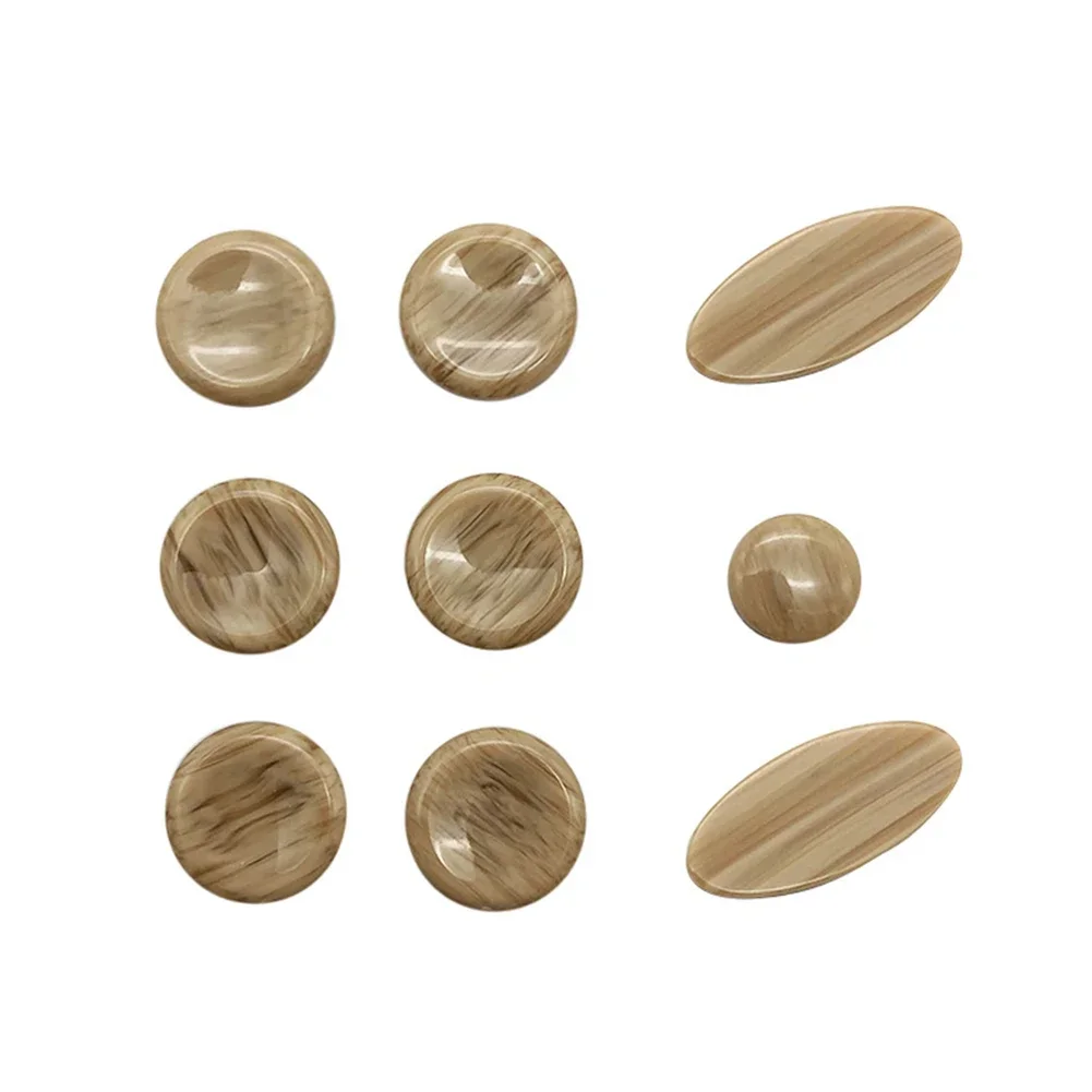 100% Brand New Saxophone Key Buttons Inlays Part Brown Easy To Install Oval Plastic Small Round Beige For Alto