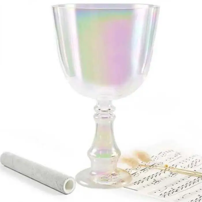 Wholesale Price Clear Colorful Quartz Crystal Singing Grail Bowl Quartz Singing Bowl