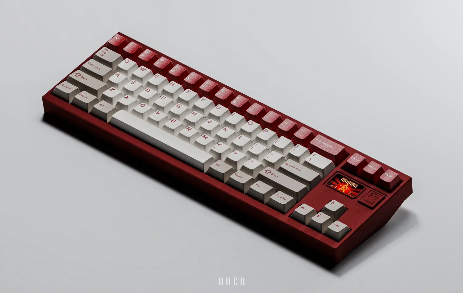 QUER Vela70 Kit Keyboard Mekanis Tri Mode Kit Keyboard Nirkabel GASKET 4 Layar Hot Swap Keyboard Aluminium Aksesori PC