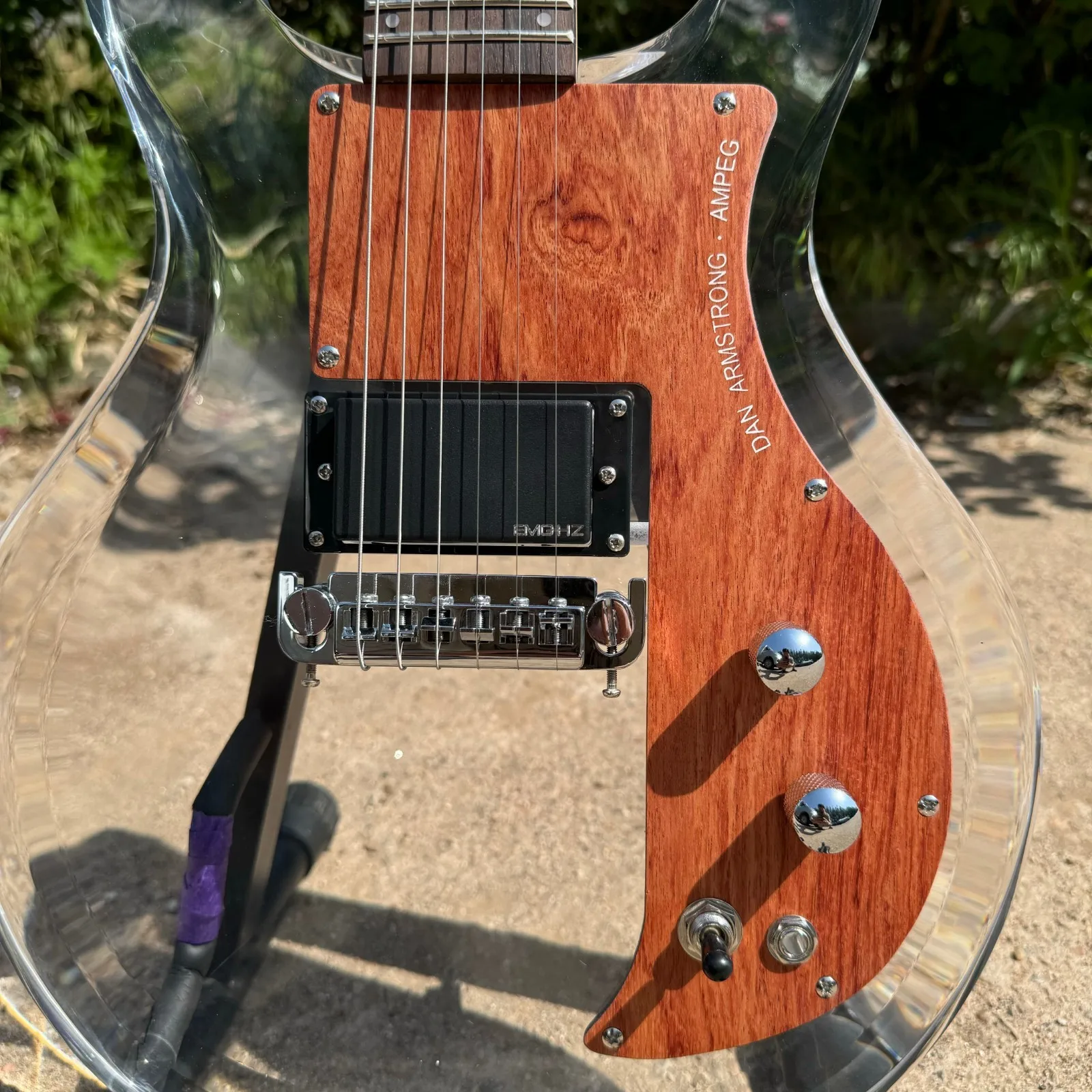 Hot high quality Custom Transparent Clear Acrylic  guitar Dan Armstrong Style Bestselling guitar