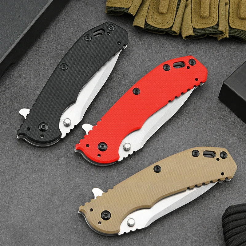 

New Z0566 Outdoor Camping Folding Knife 8cr13mov Blade G10 Handle Pocket Survival Hunting Fruit Knives EDC Tools