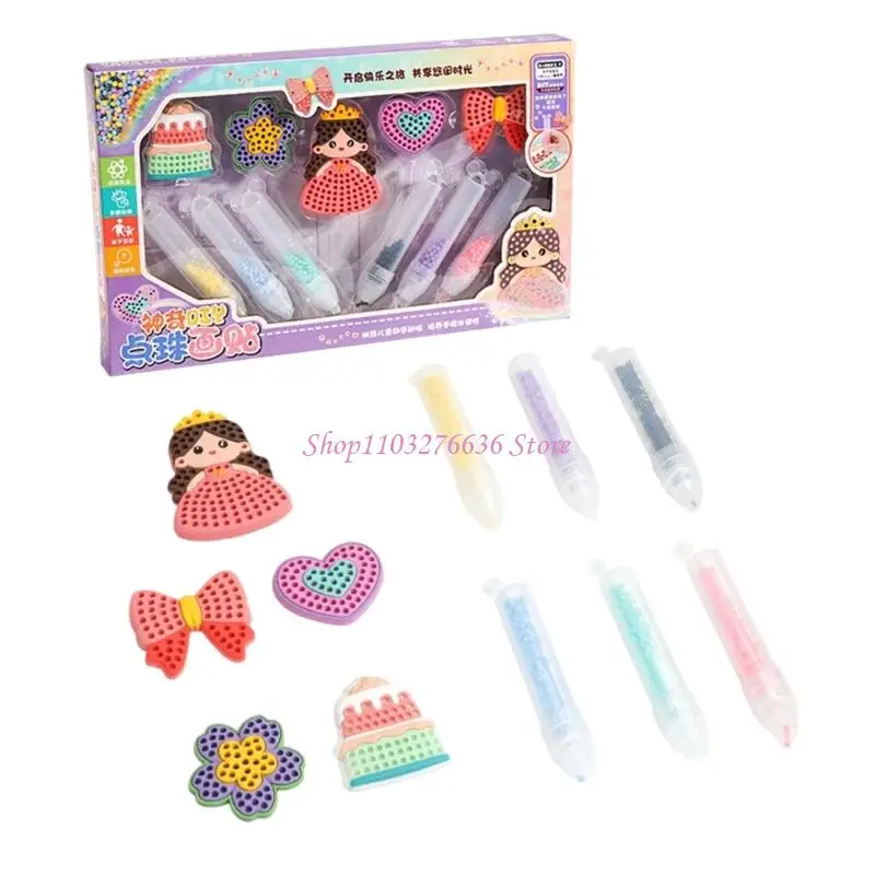 R6FD Removable Bead Design Craft Kits Set with Flower, Cake, Animal for Kids